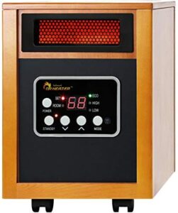 Dr Infrared Heater Moveable Area Heater, 1500-Watt, Cherry