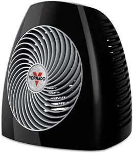Vornado MVH Room Heater with 3 Warmth Configurations, Adjustable Thermostat, Idea-Around Defense, Vehicle Safety Shut-Off System, Indoor Use, Complete Area, Black